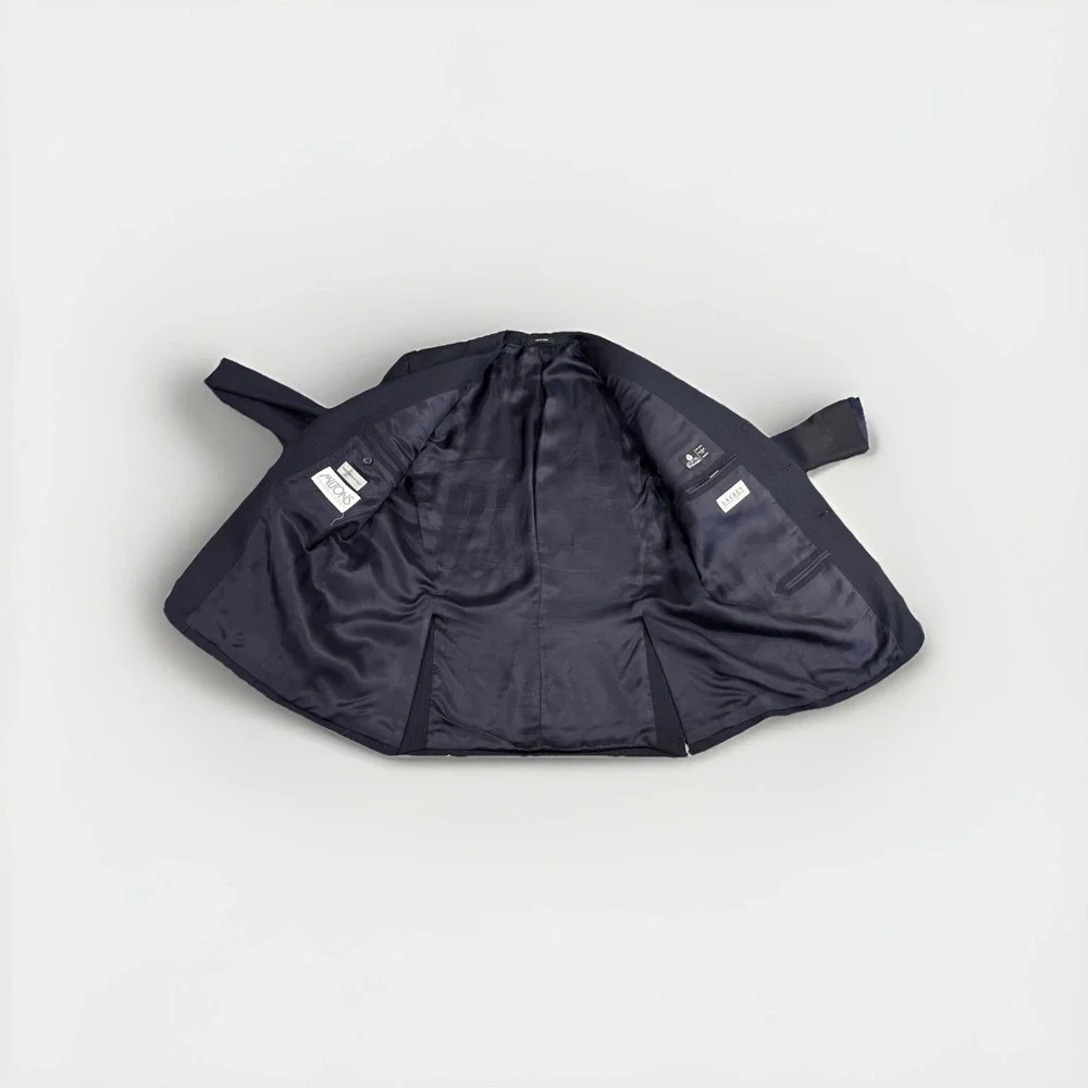 Lauren Ralph Lauren Polo Navy Blue Pinstripe Wool Suit Size‎ 44S
